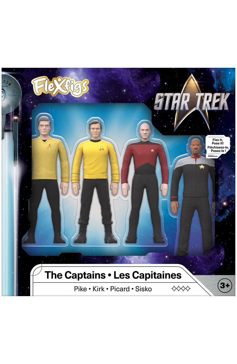 FleXfigs Star Trek Captains 4 Character Pack Ages, Alternate, color, Multicolored