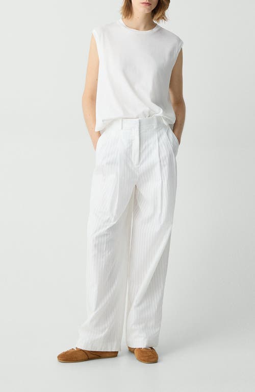 Theory Pinstripe Double-pleated Pants