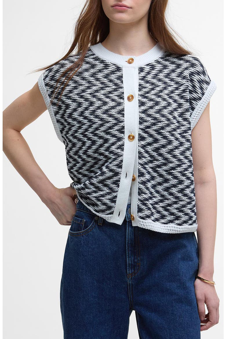 Oliva Short Sleeve Cardigan, Main, color, CLOUD NAVY