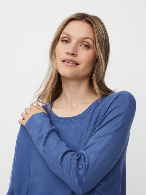 Masai Copenhagen Long Sleeve Round Neck Knit Sweater In Blue