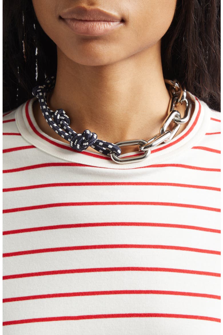 Rope & Chain Necklace, Alternate, color, BLUE WHITE