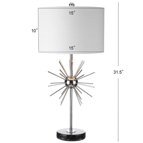 Jonathan Y Aria Metal Or Marble Led Table Lamp In Chrome