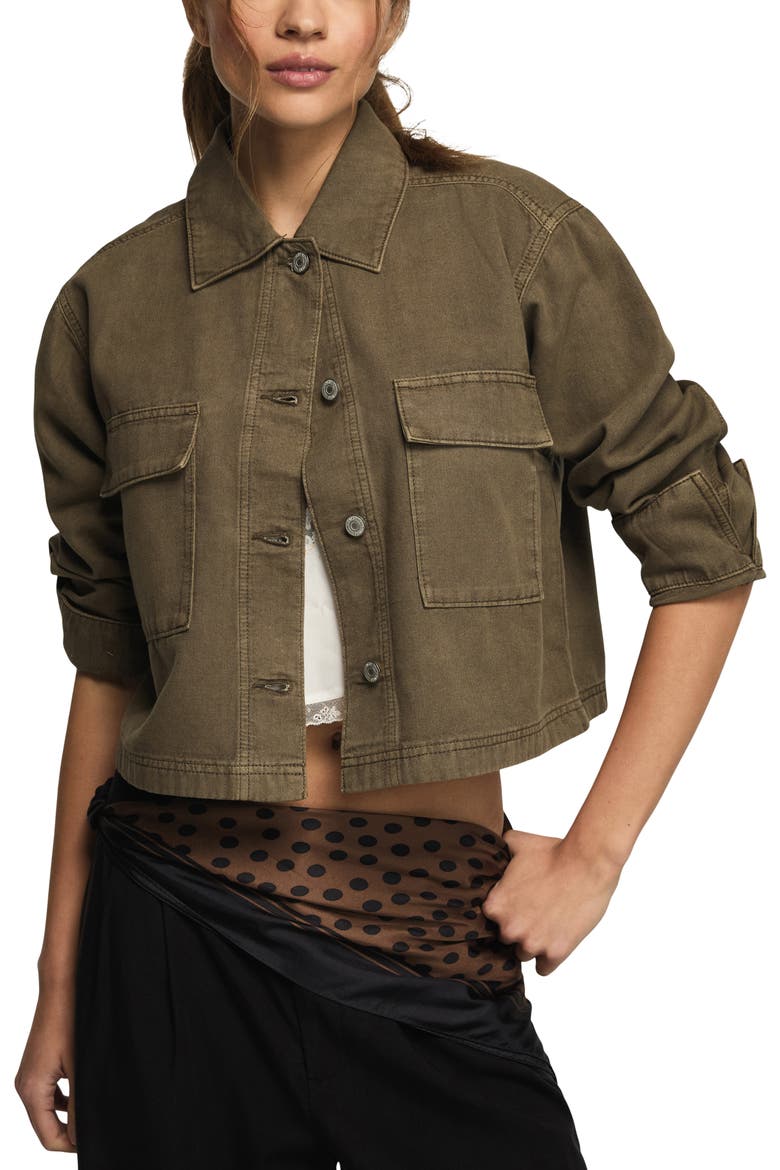 Denim Utility Jacket, Main, color, EASY DAY WASH