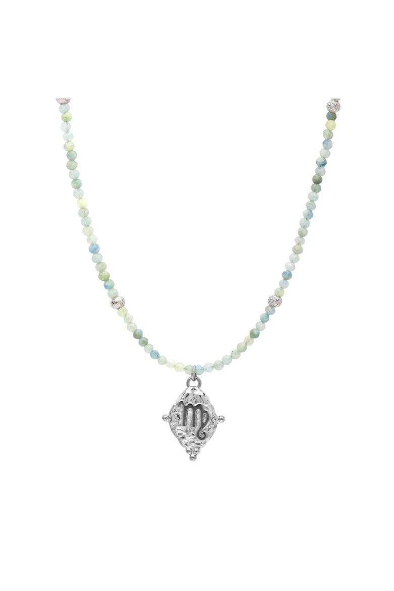 Virgo Zodiac Choker Necklace, Main, color, White