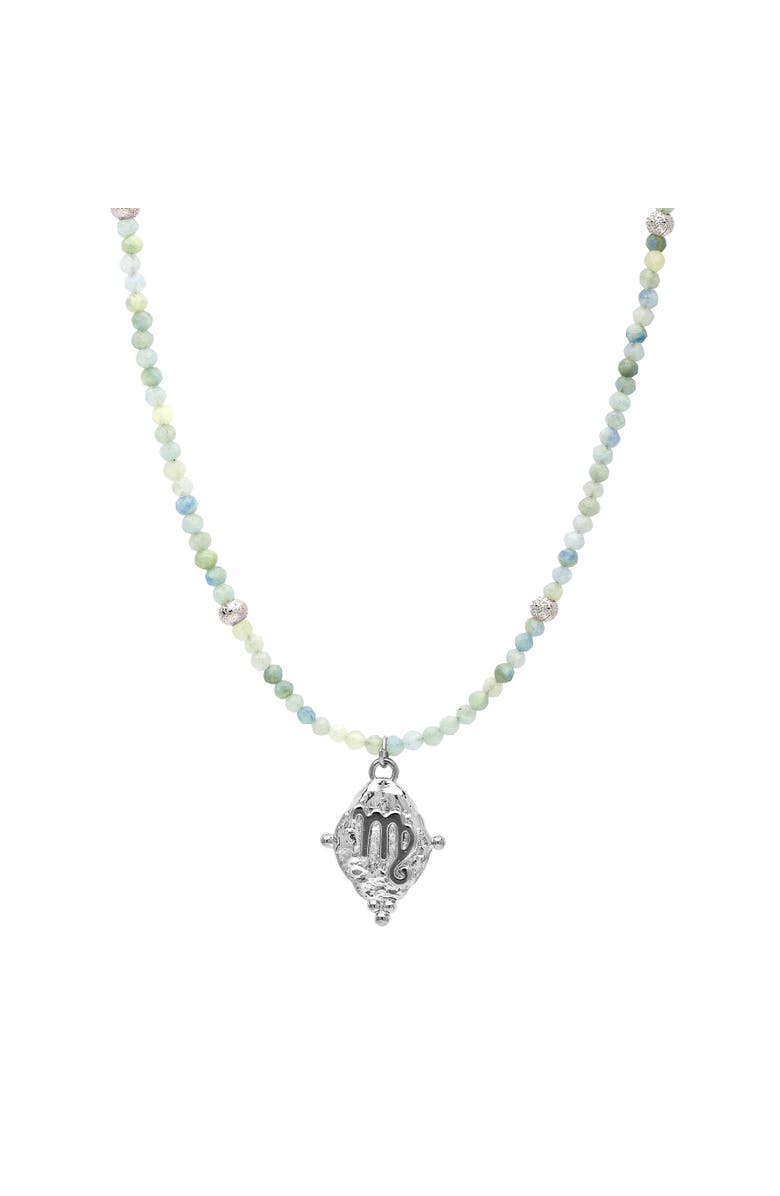 Seven Saints Virgo Zodiac Choker Necklace, Main, color, White