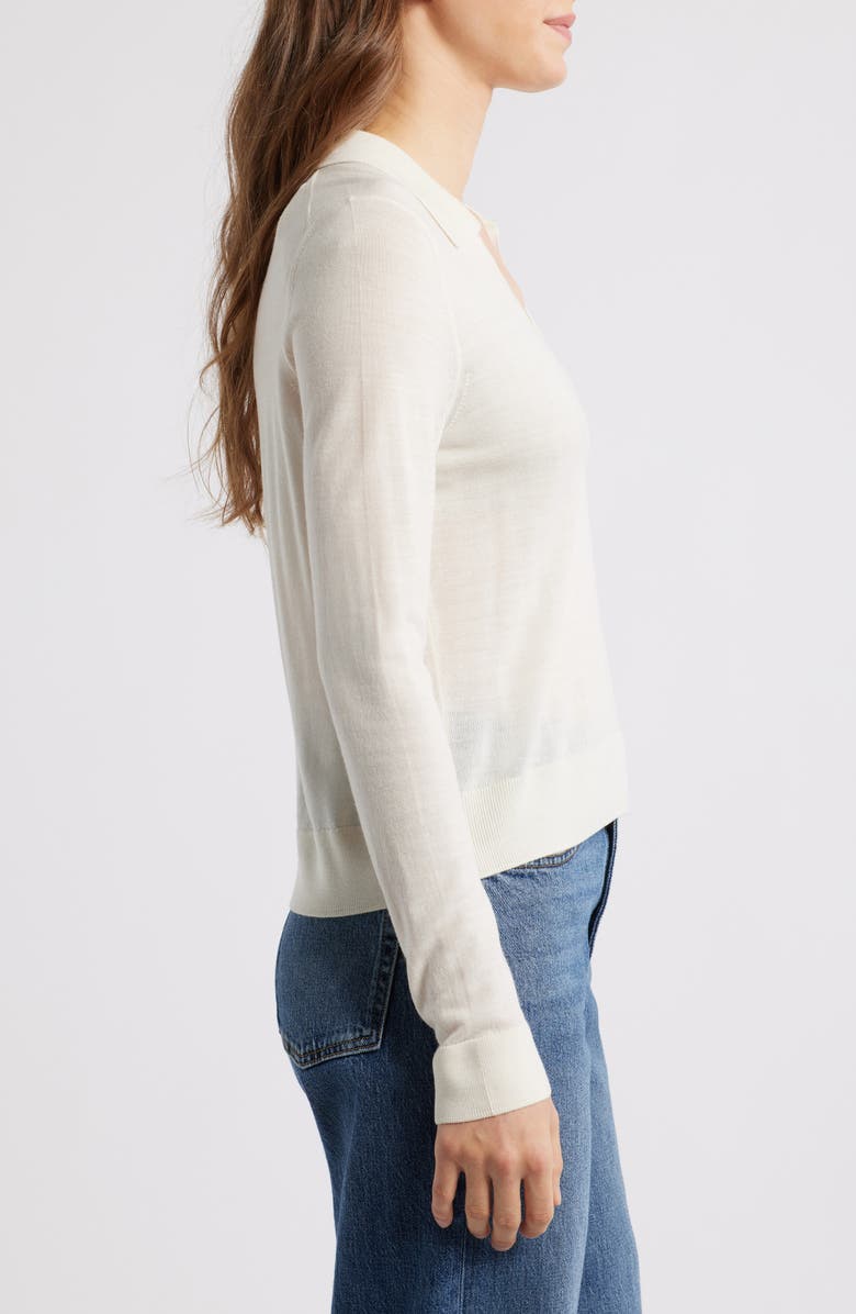 Mavi Jeans Slim Fit Wool Sweater, Alternate, color, Antique White