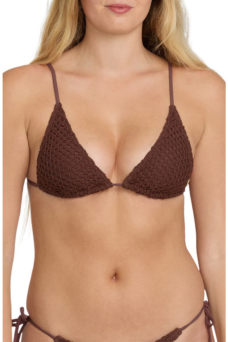 Twisted Tides Slider Triangle Bikini Top, Main, color, ESPRESSO