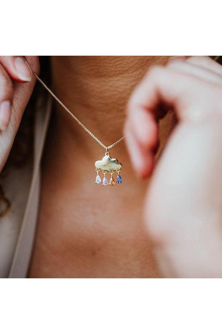Rainbow After The Storm Necklace, Alternate, color, Gold