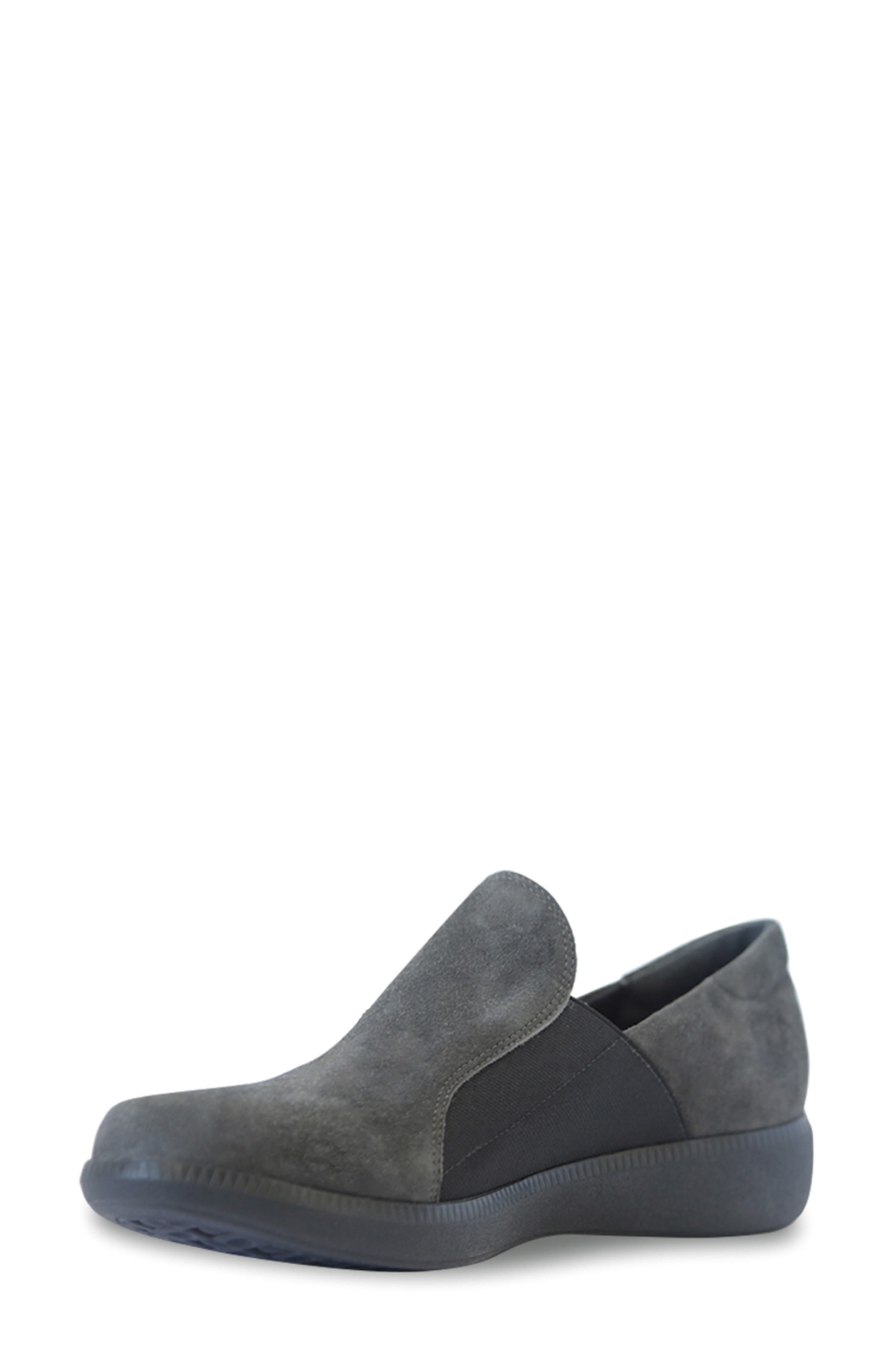 Munro Clay Wedge Slip-On Sneaker, Alternate, color, Grey Suede