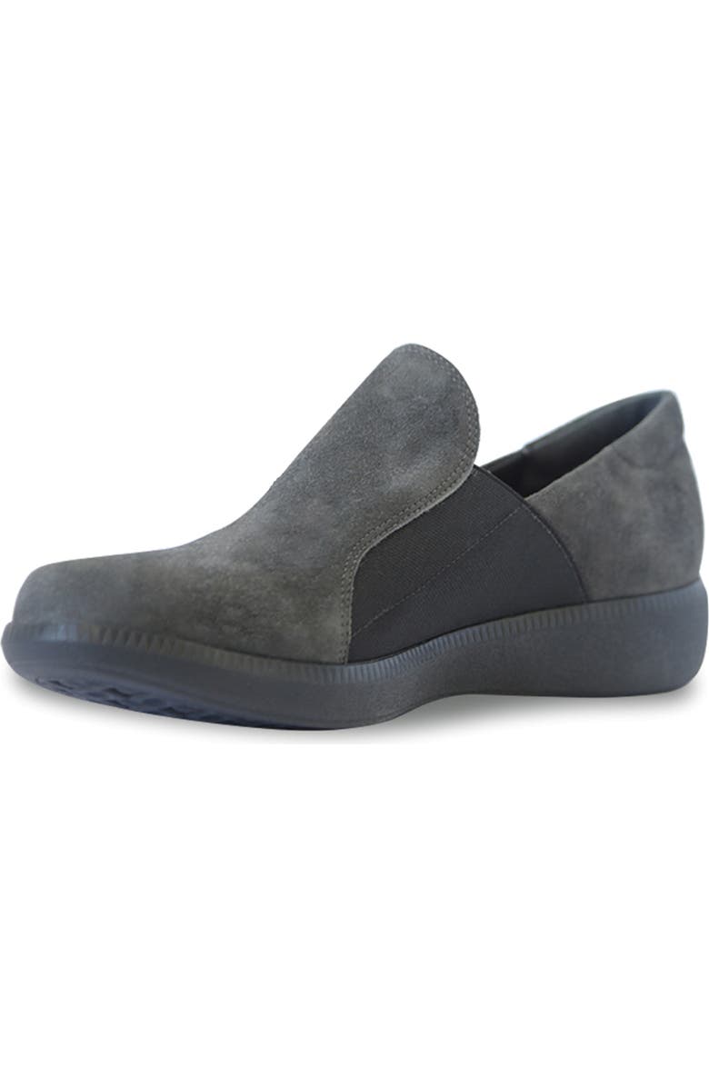 Munro Clay Wedge Slip-On Sneaker, Alternate, color, Grey Suede