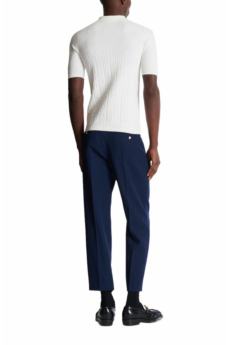 Monogram Knit Polo Shirt, Alternate, color, White