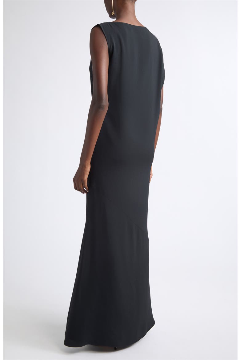 La Robe Drap Maxi Dress, Alternate, color, BLACK