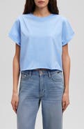 Mavi Jeans Oversize Raw Hem Crop T-Shirt