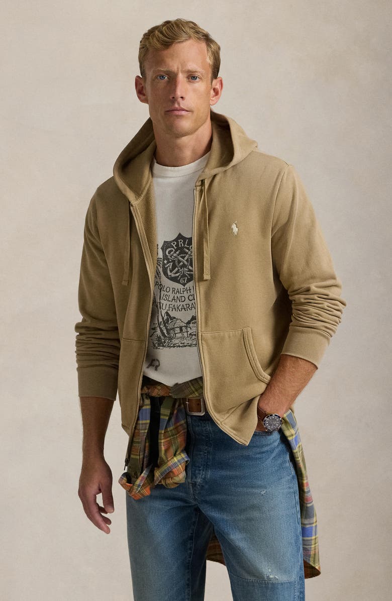Polo Ralph Lauren Cotton French Terry Zip Hoodie, Alternate, color, 
