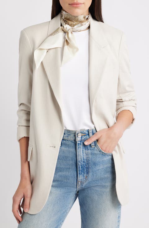 Stacked Tabby Print Silk Scarf