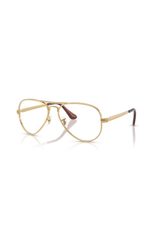 Ray Ban Ray-ban 58mm Pilot Optical Glasses In Gold