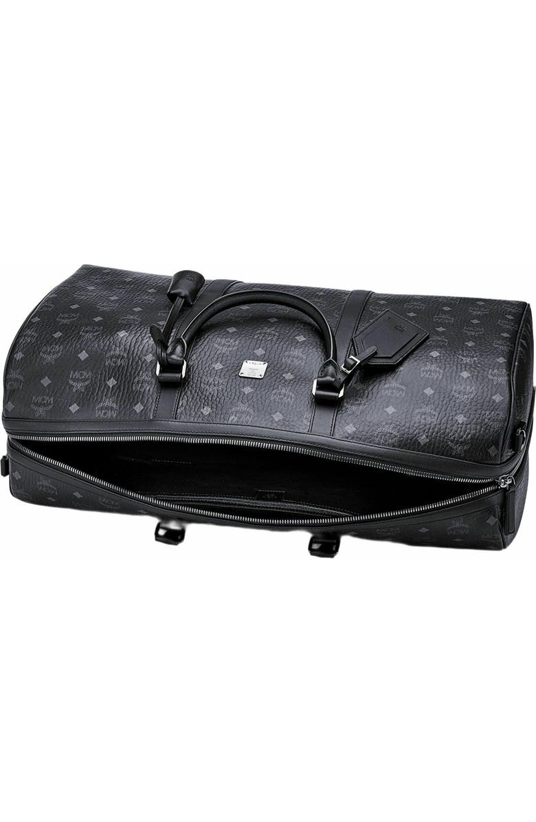 MCM Ottomar Weekender Bag in Visetos, Alternate, color, Black