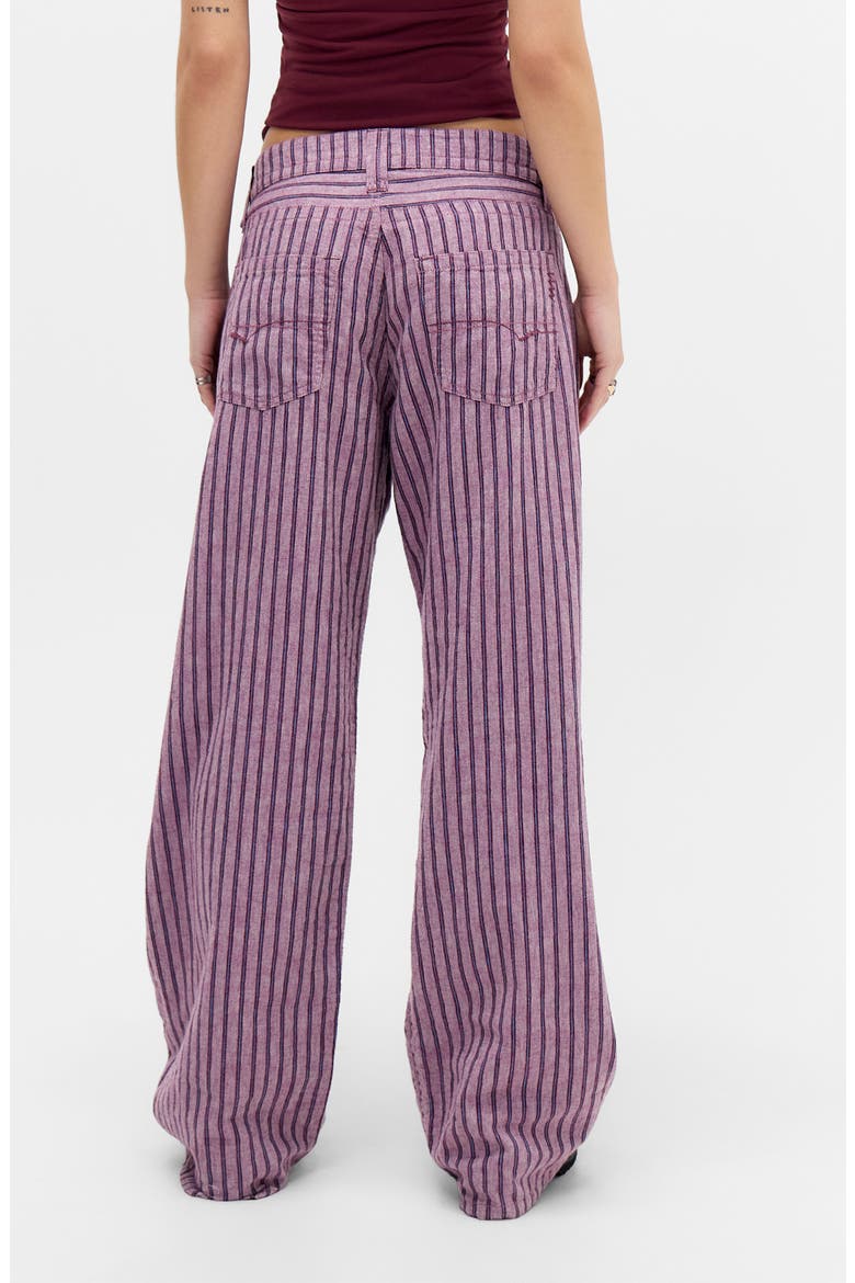 Kayla Stripe Linen Wide Leg Pants, Alternate, color, PURPLE STRIPE
