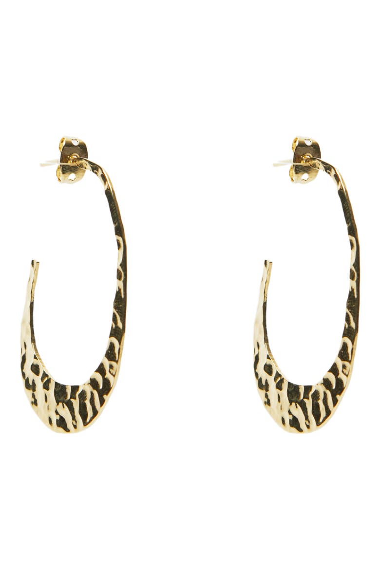 Hammered Hoop Earrings, Main, color, GOLD