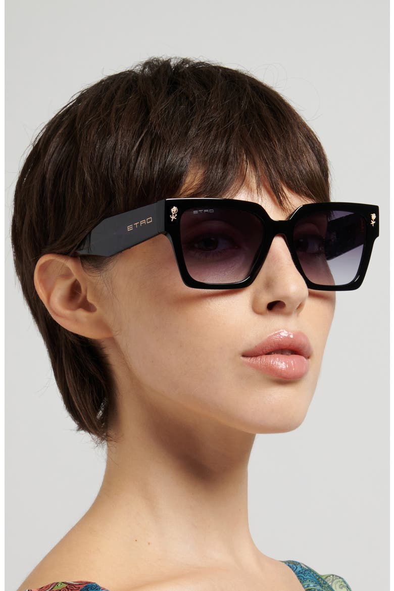 55mm Gradient Rectangular Sunglasses, Alternate, color, 0IPA-GB