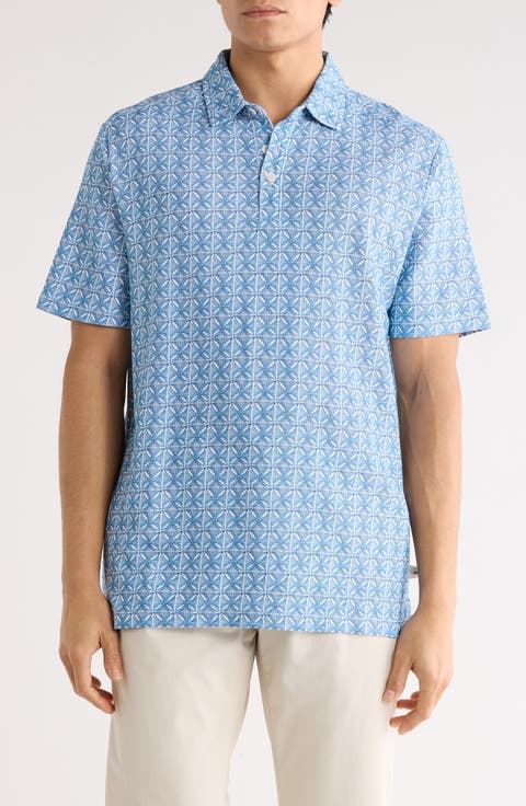 Ocean Mosaic Supima® Cotton Blend Polo
