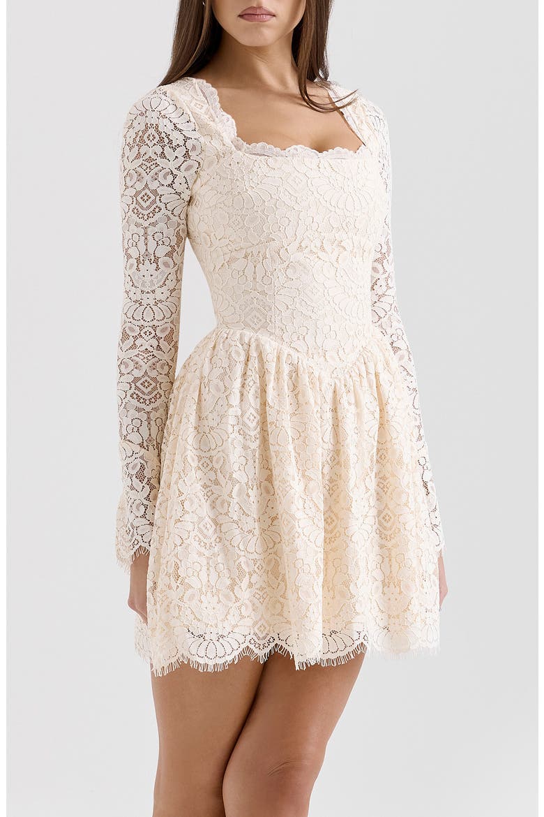 Fae Long Sleeve Minidress, Alternate, color, VINTAGE CREAM