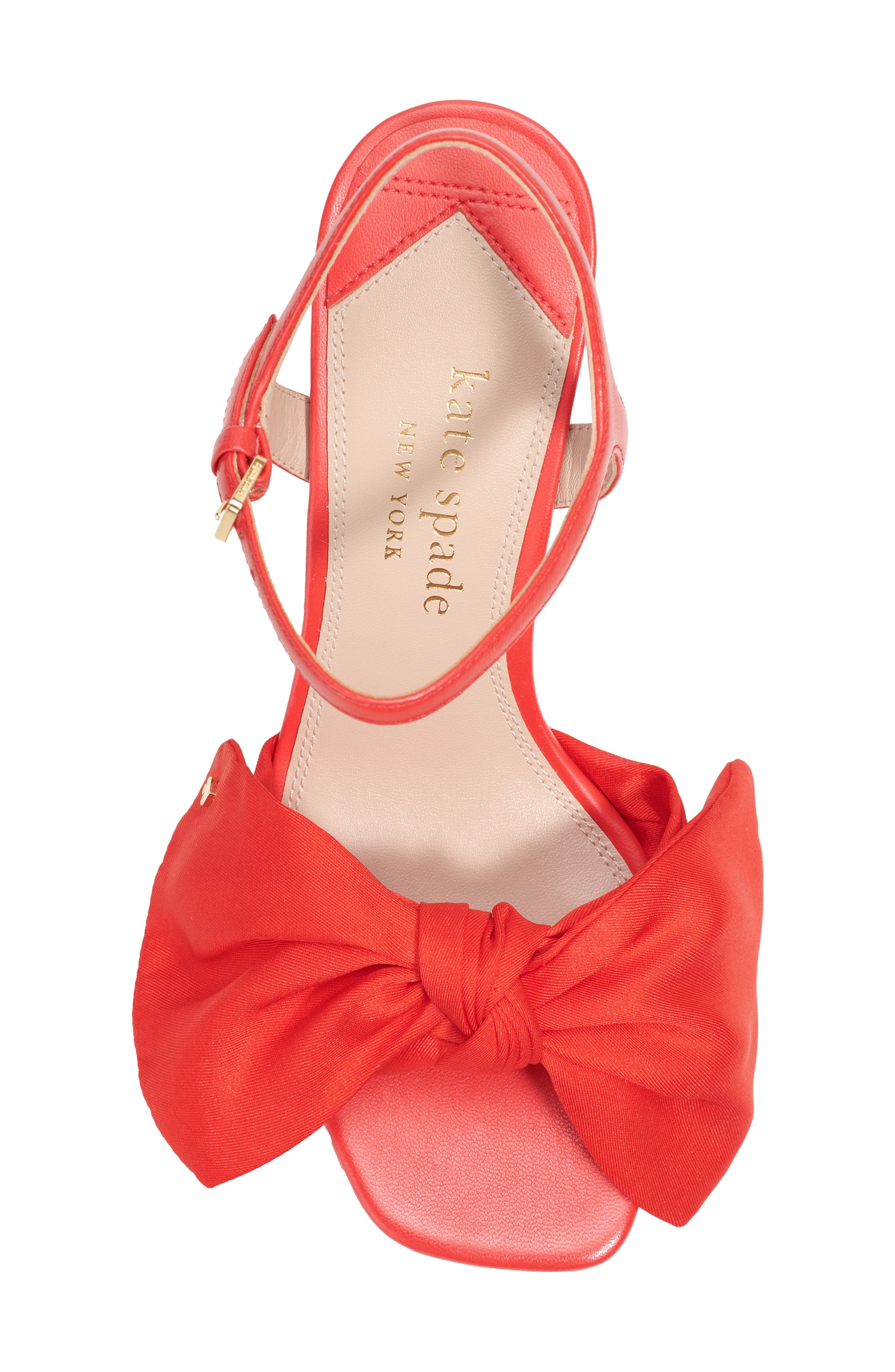 Kate Spade New York lucie ankle strap platform sandal, Alternate, color, Flame Scarlet
