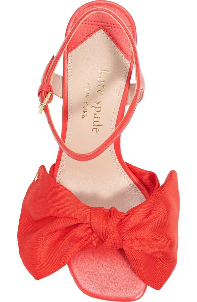 Kate Spade New York lucie ankle strap platform sandal, Alternate, color, Flame Scarlet