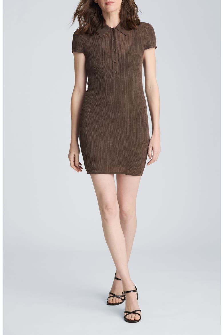 Variga Crinkle Sheath Minidress, Main, color, BRUNETTE