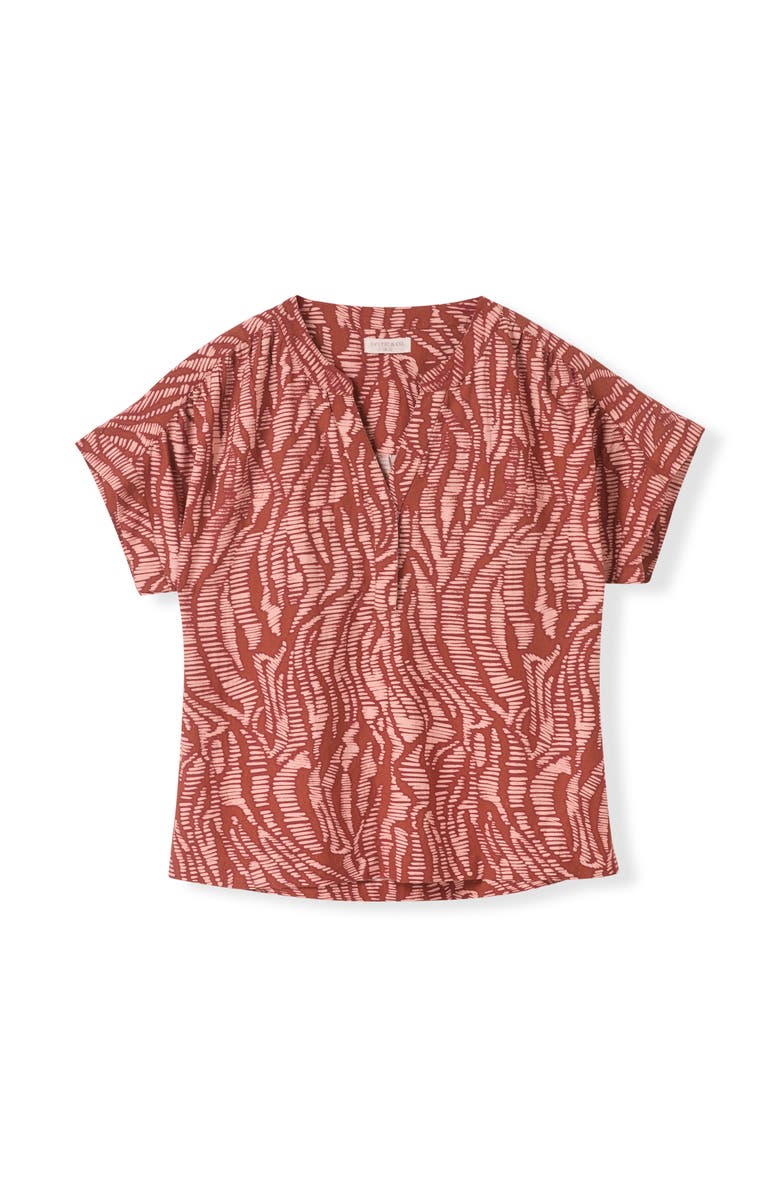 Celtic & Co. Printed Drop Shoulder Top, Alternate, color, Pink Wavy Animal