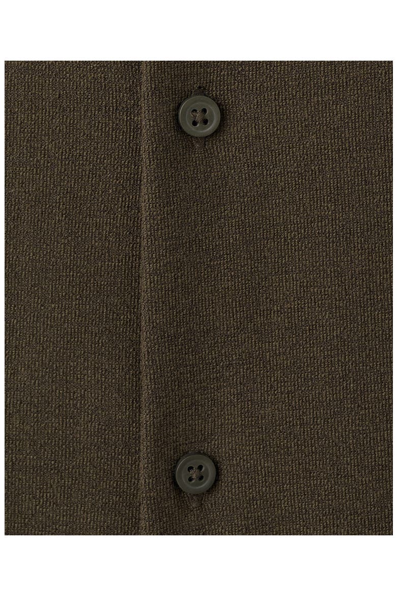Regular Fit Short Sleeve Textured Button-Up Shirt, Alternate, color, BROWN
