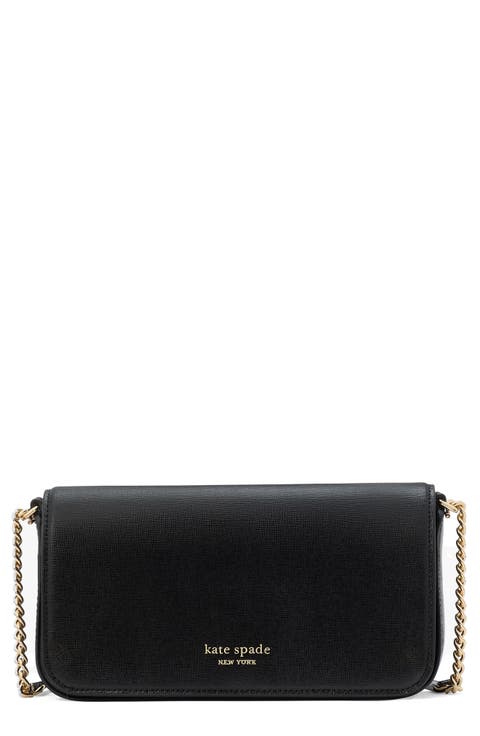 devin saffiano flap clutch