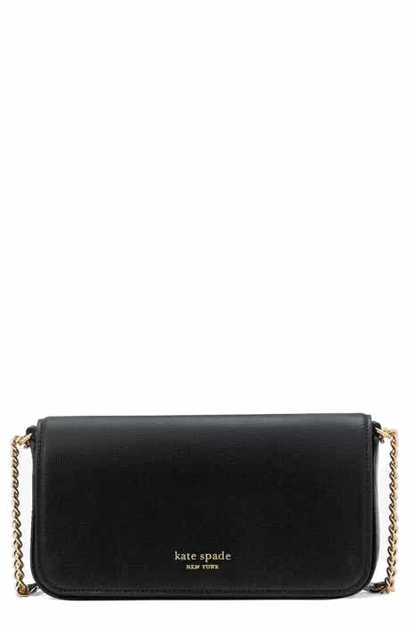 devin saffiano flap clutch