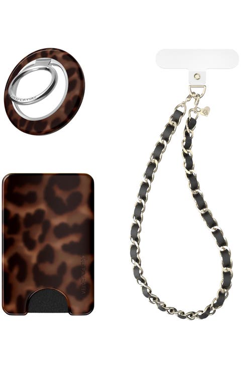 Gift Set With Magsafe Wallet, Grip Ring, And Phone Charm Wristlet
