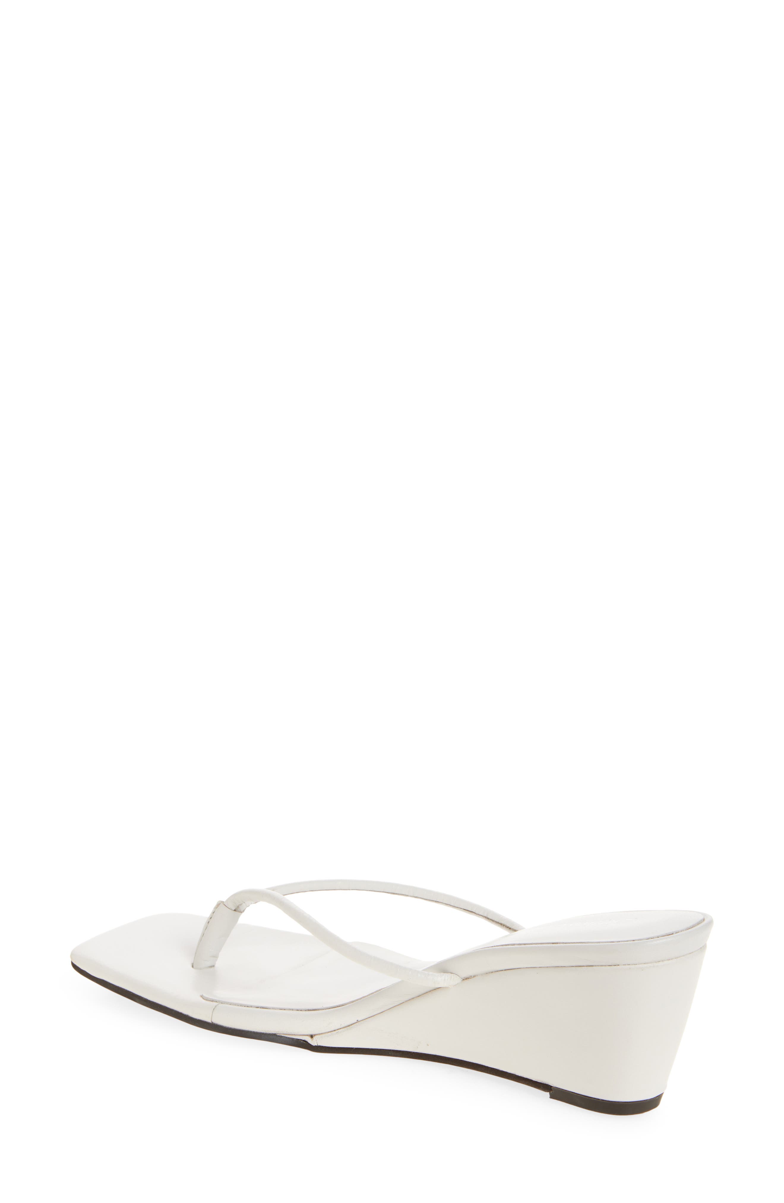 Simplicity Wedge Flip Flop, Alternate, color, WHITE