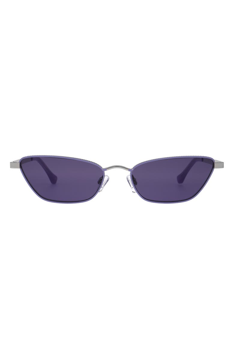 Florence by Mills 56mm Cat Eye Sunglasses, Main, color, Silver Purple