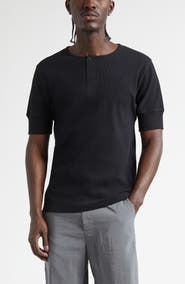 Lemaire Cotton & Linen Blend Rib Henley
