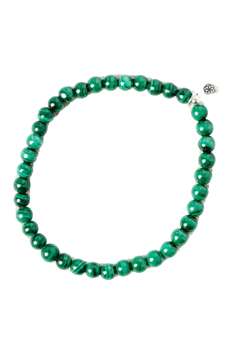 Tiny Rituals Genuine Malachite Energy Bracelet, Alternate, color, Dark Green