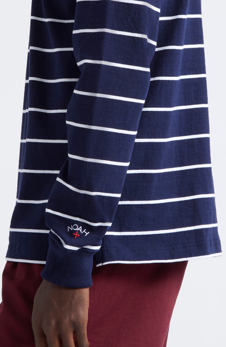 Noah Classic Stripe Rugby Shirt, Alternate, color, White/ Navy