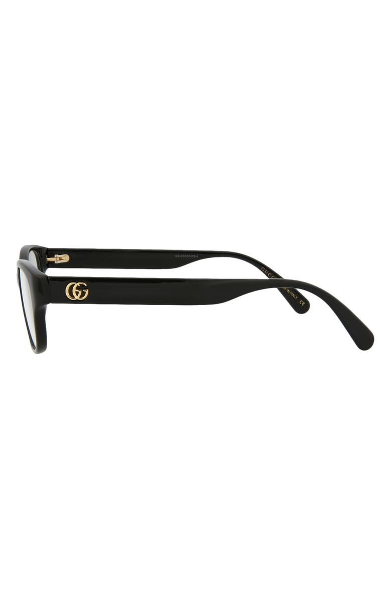 Gucci 51mm Rectangular Optical Glasses, Alternate, color, 