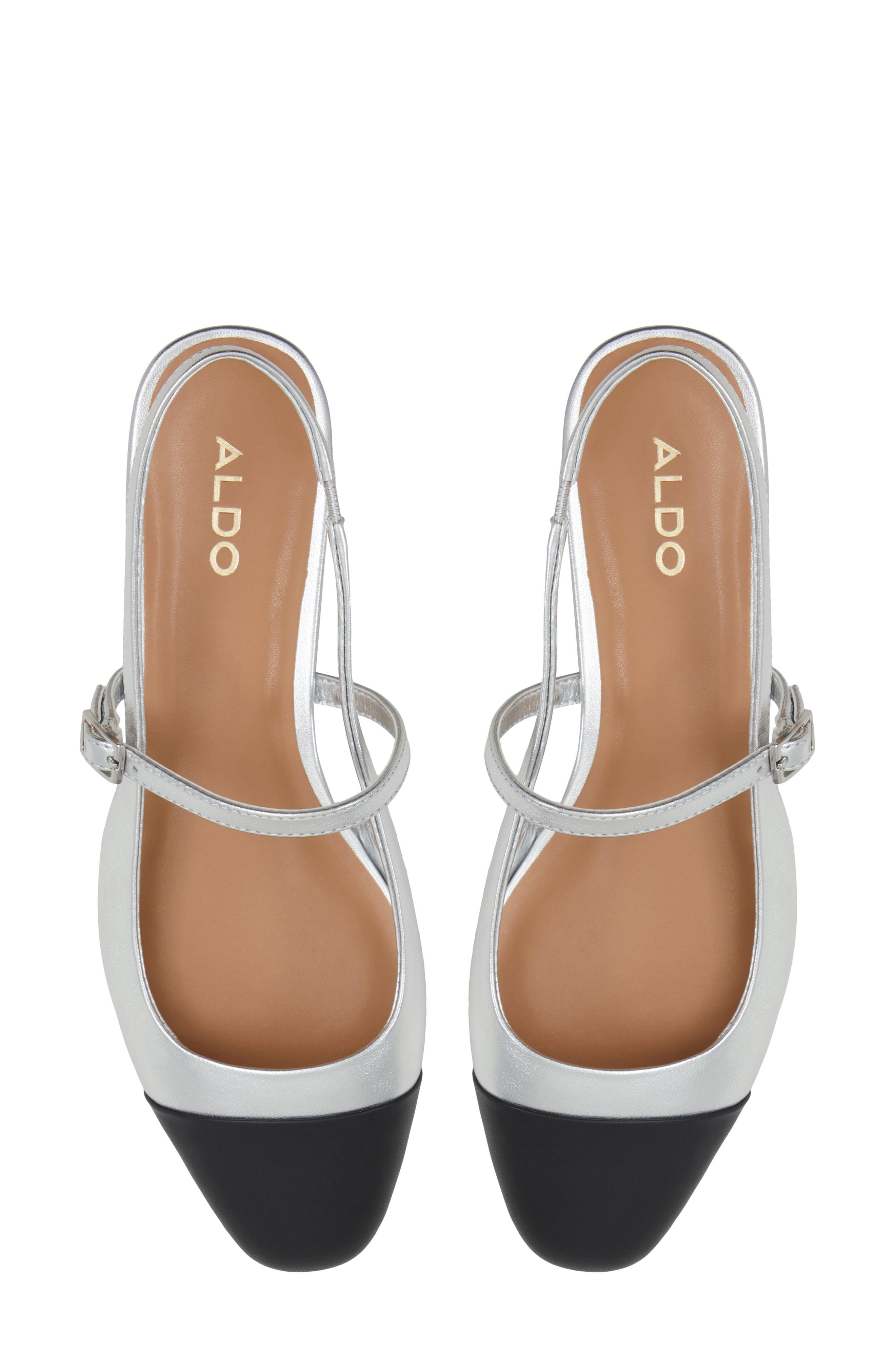 ALDO Sadey Slingback Mary Jane Cap Toe Flat, Alternate, color, 