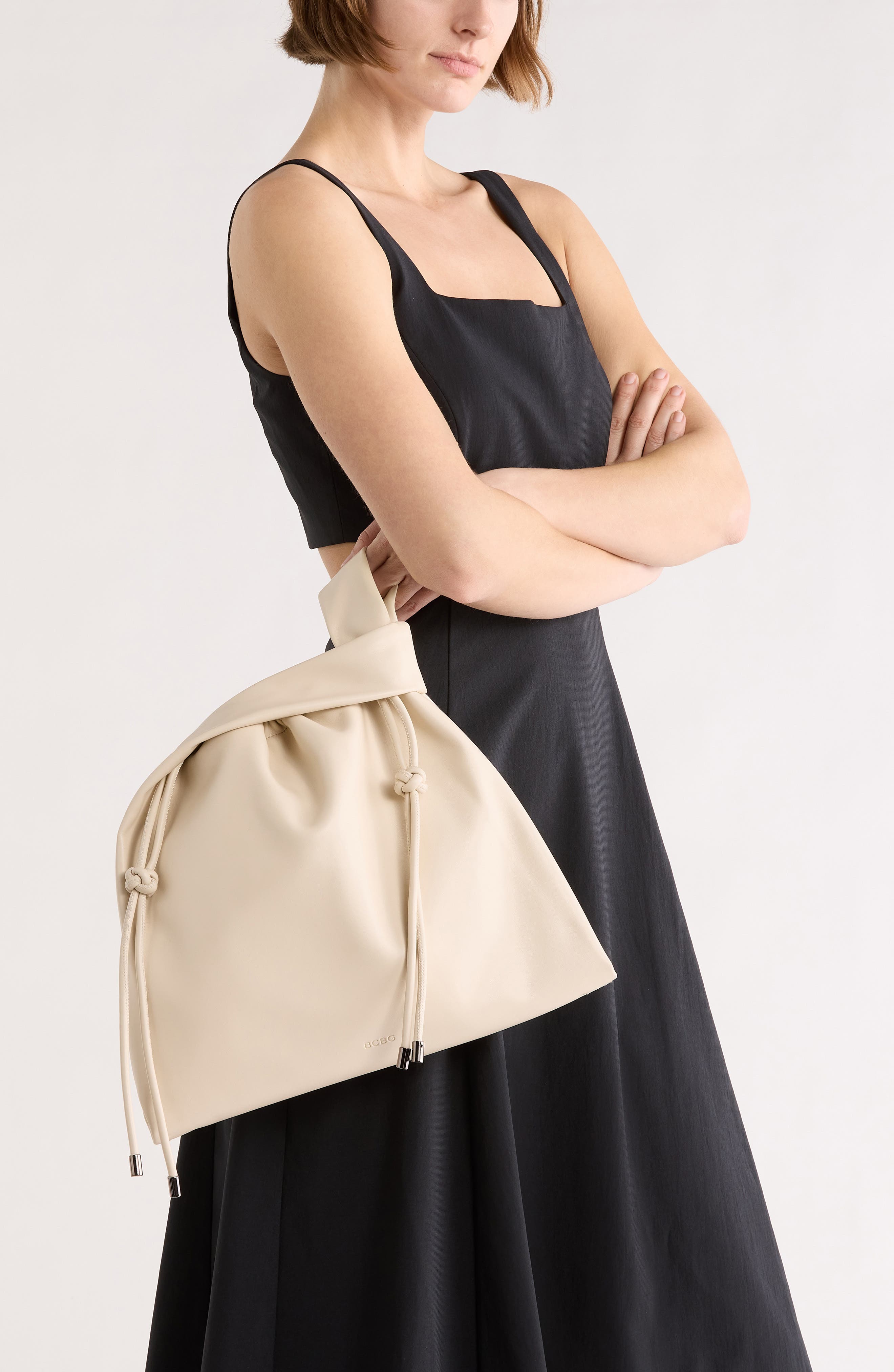 Corded Drawstring Bag, Alternate, color, ALMOND