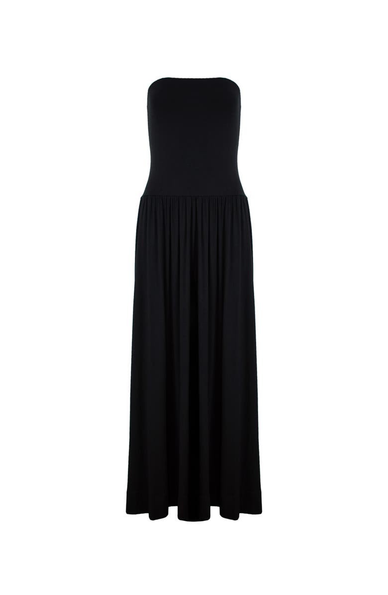 Ro&Zo Jersey Bandeau Dress, Alternate, color, Black