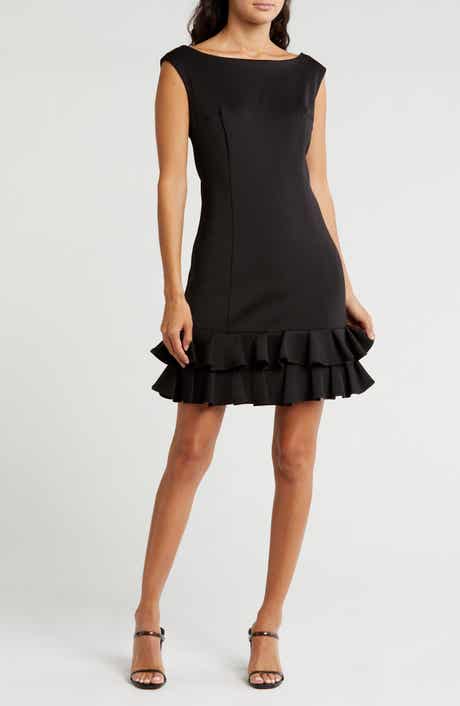 Donna Ricco Sleeveless Ruffle Hem Dress