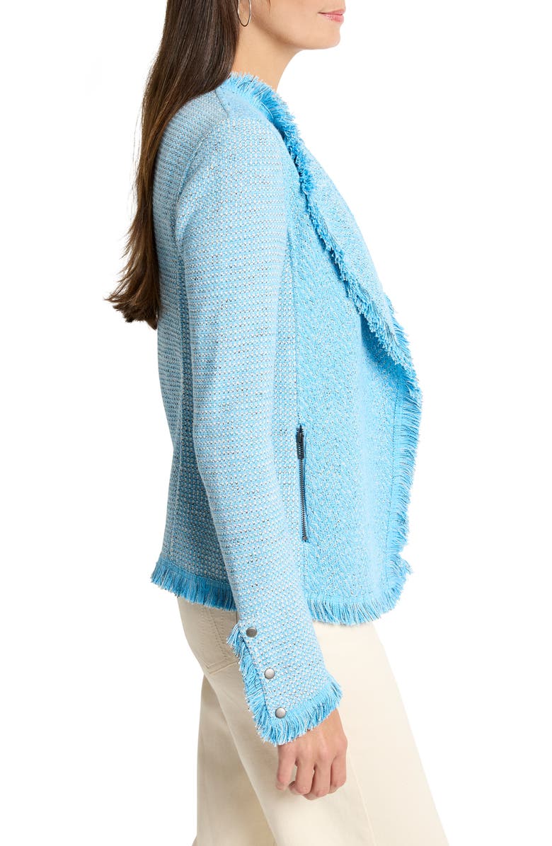 NIC+ZOE Fringe Mix Knit Jacket, Alternate, color, 