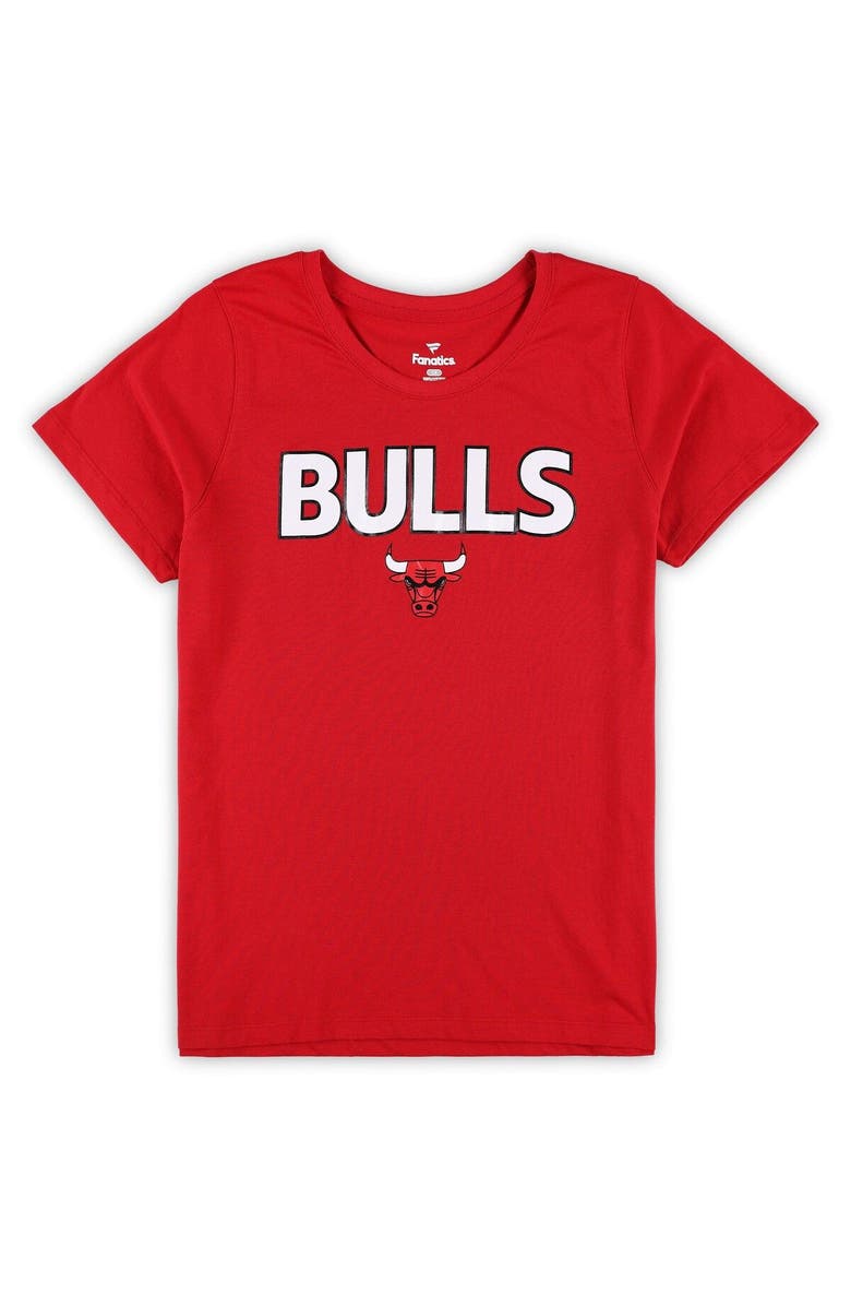 FANATICS Women's Fanatics Branded Red/Heather Gray Chicago Bulls Plus Size T-Shirt & Shorts Combo Set, Alternate, color, Red