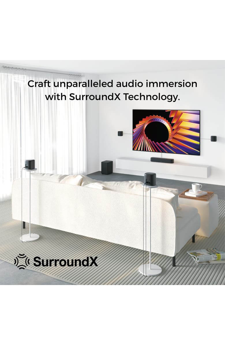 Ultimea Aura A40 7.1ch virtual surround sound bar, 4 surround speakers, 1 subwoofer, 330w, OPT/AUX/Bluetooth, Alternate, color, Black