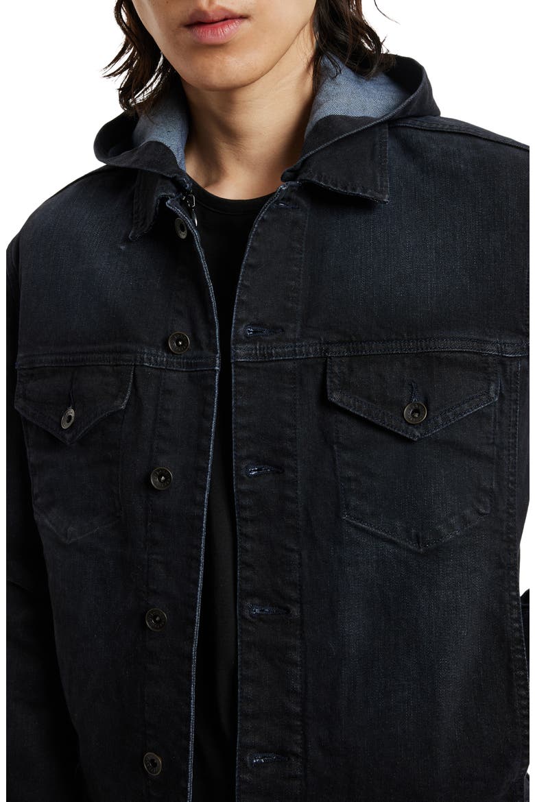 Denim Trucker Jacket, Alternate, color, BLUE BLACK