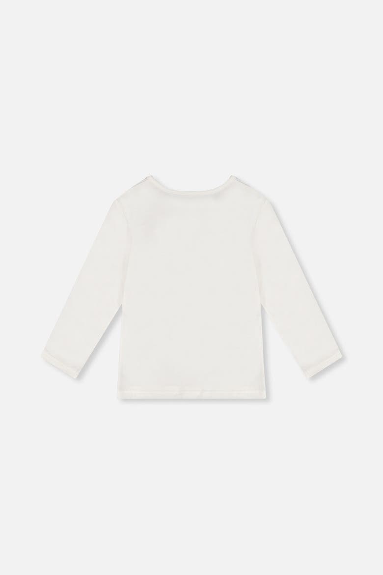 Organic Cotton Cat Embroidered Long Sleeve T-Shirt, Alternate, color, Off-White