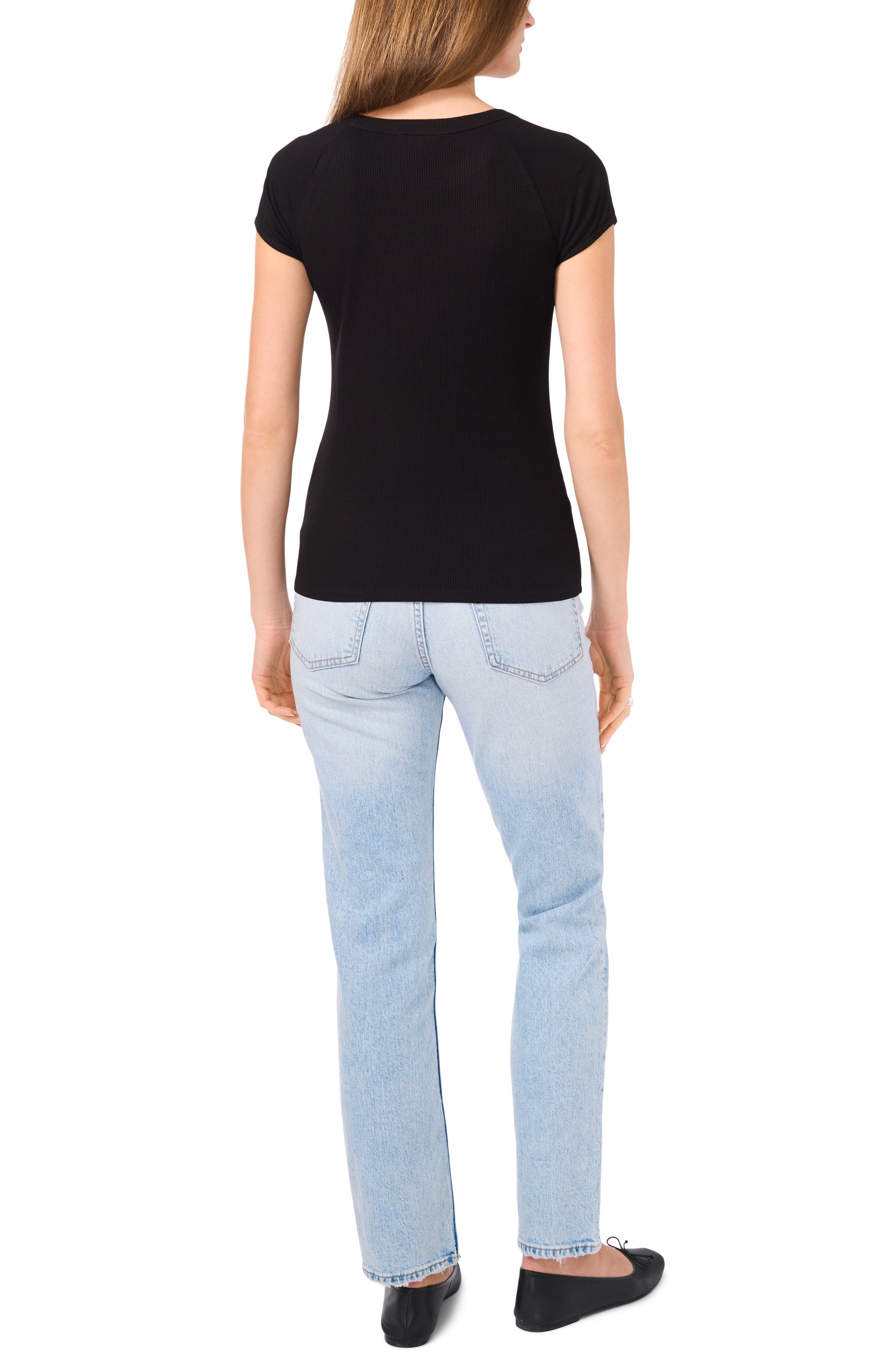 1.STATE Cap Sleeve Rib Jersey T-Shirt (Women) | Nordstromrack